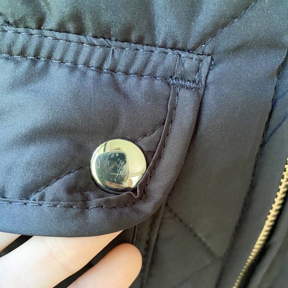 THREAD & SUPPLY Women's Navy Blue Quilted Poly Fill Zip Front Puffer Vest sz S - Picture 10 of 10